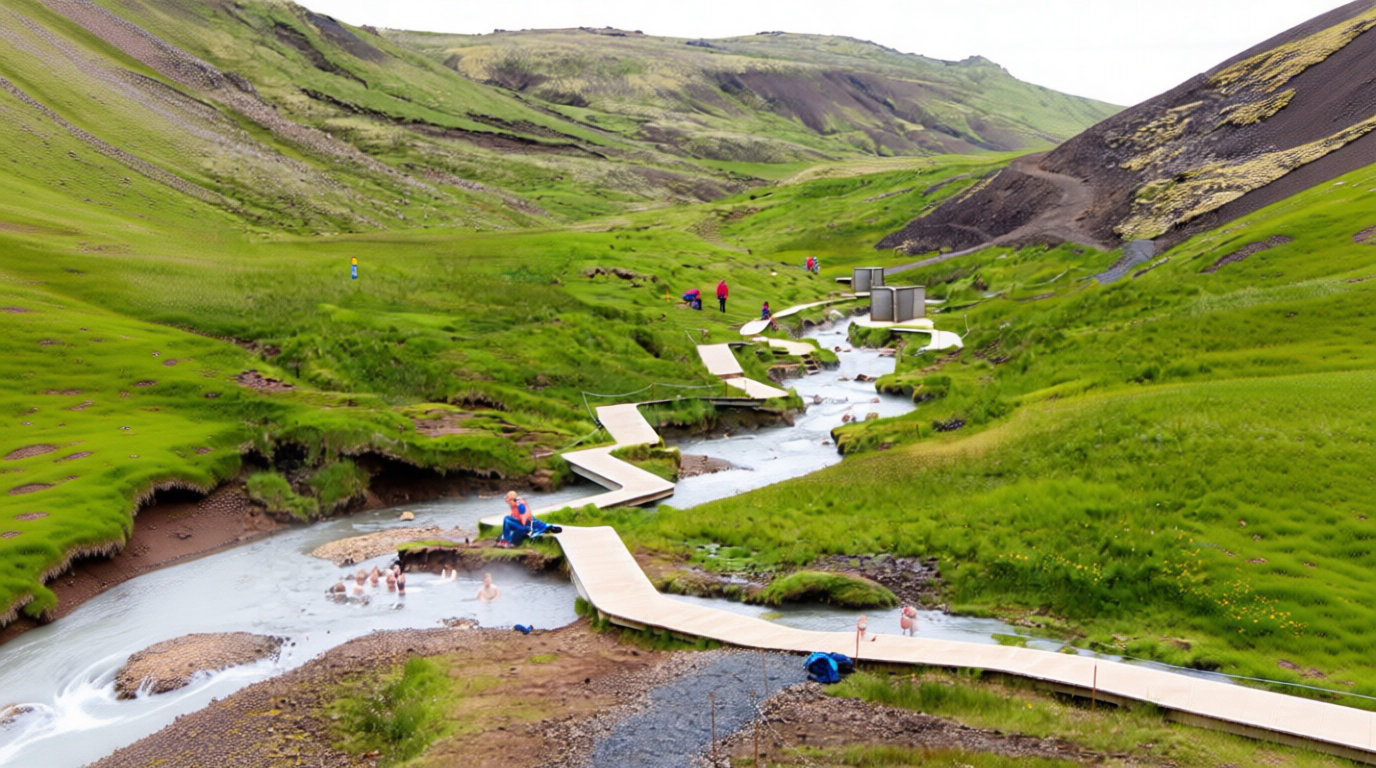 14. Reykjadalur, la rivière fumante pour les amoureux de rando