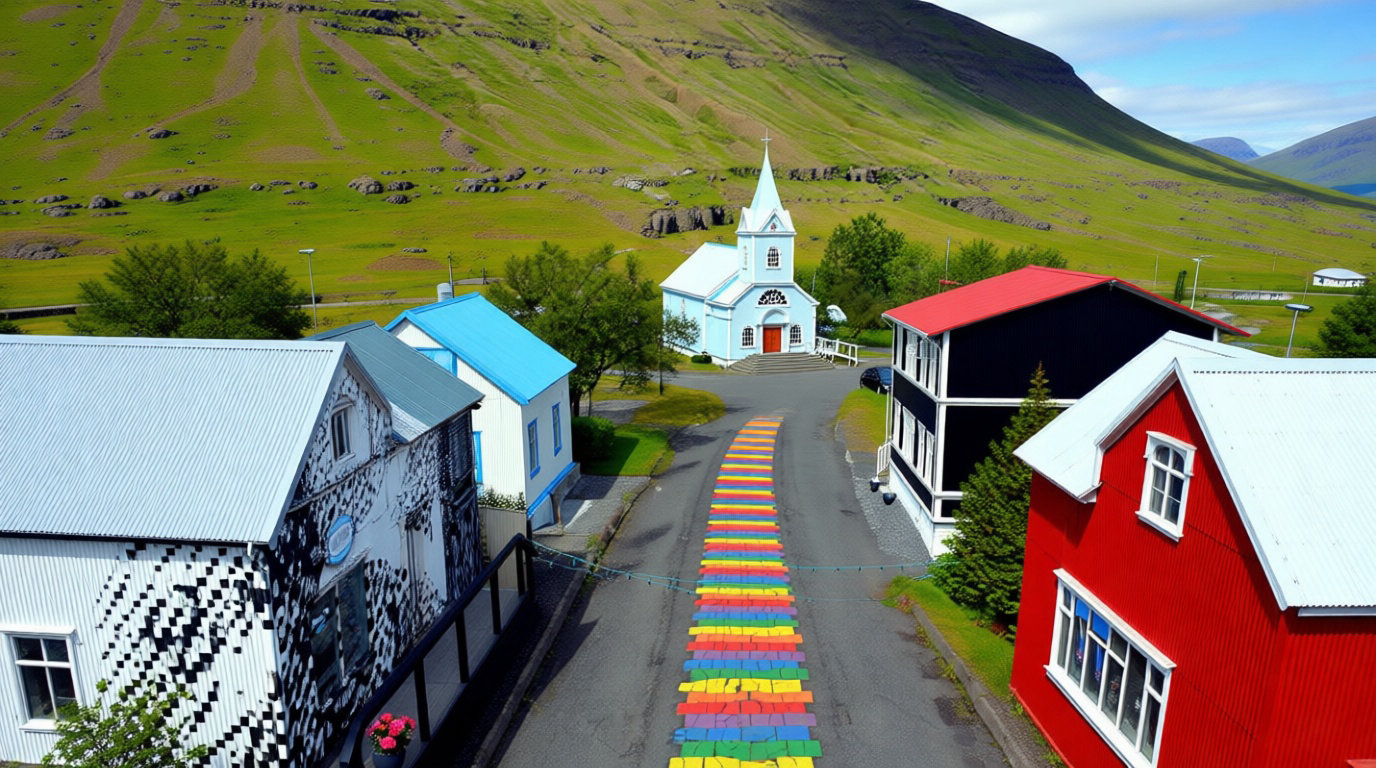 Les villages pittoresques des fjords de l'est